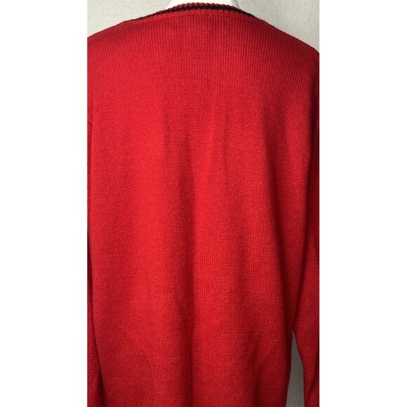 Jolly Sweaters Christmas Sweater Red Sz Large Gingerbread Man Theme - Picture 6 of 9